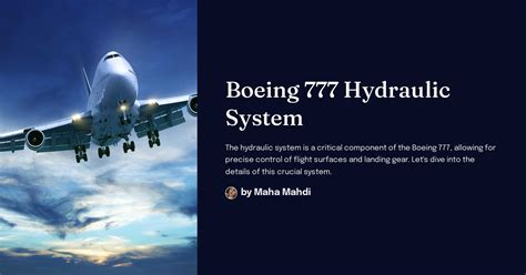 boeing 777 hydraulic and pneumatic systems repair|How to Service a Boeing 777 hydraulic system. .